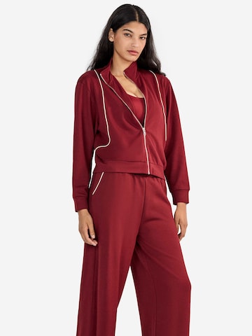 Gisela Wide Leg Bukser i rød: forside