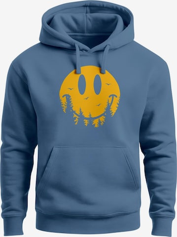 Neverless Sweatshirt 'Smile Forest' in Blue: front