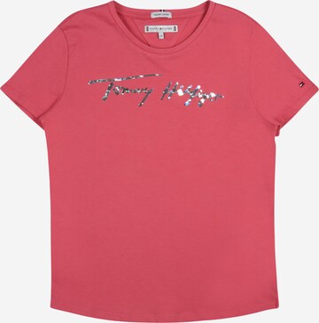 T-Shirt TOMMY HILFIGER en rose : devant