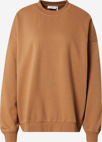 Sweat-shirt WEEKDAY en marron : devant