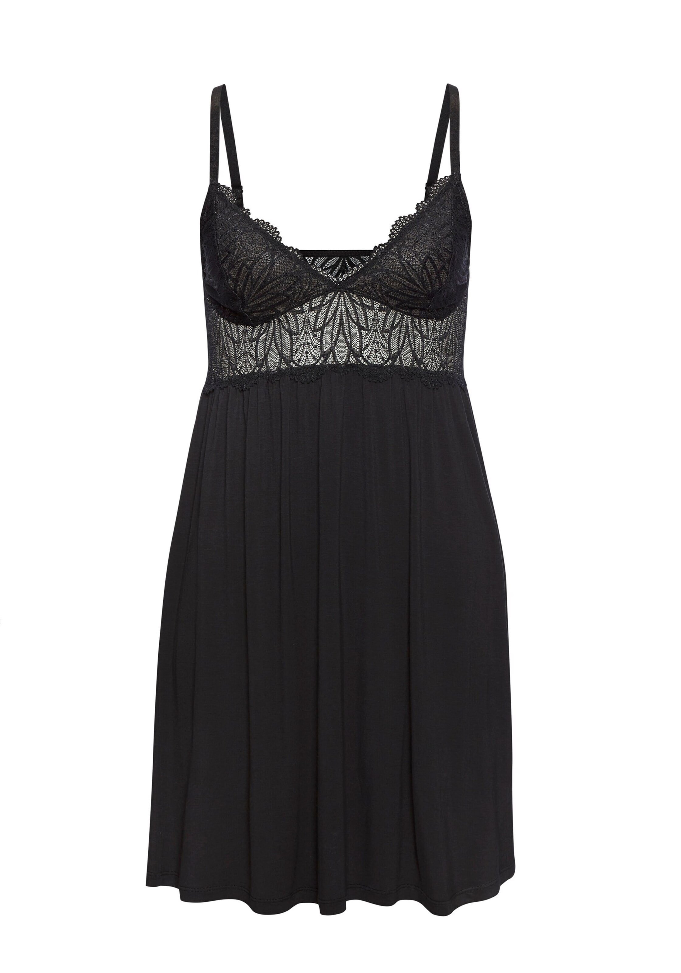 LASCANA Negligé in Zwart: voorkant