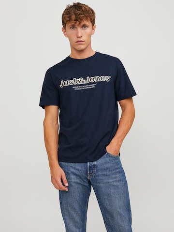 JACK & JONES Koszulka 'LAKEWOOD' w kolorze niebieski: przód