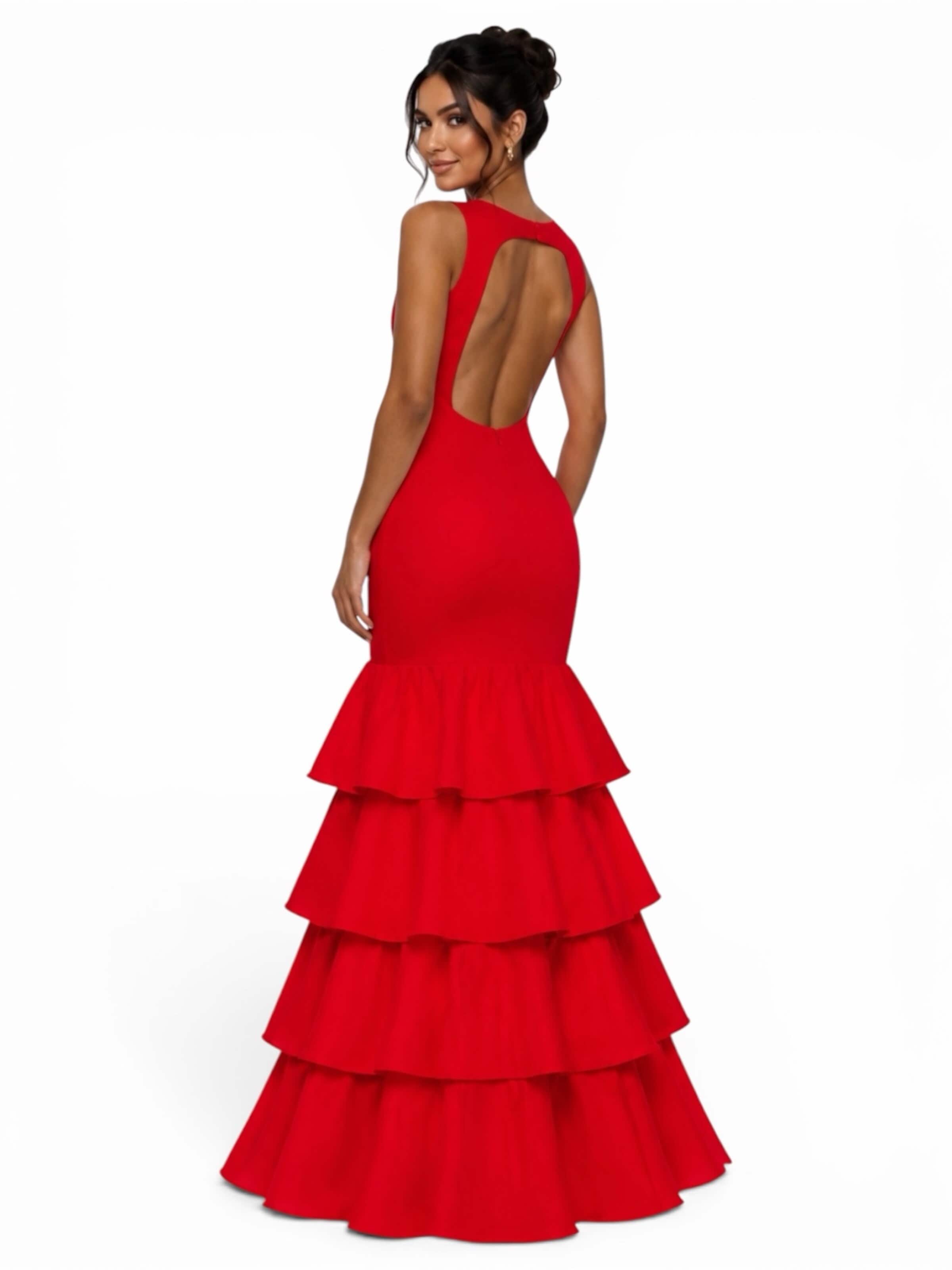 Elena Athanasiadou - Vestido de gala 'LOUISE RED' en rojo