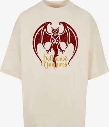 Merchcode Shirt 'Hollywood Vampires' in Beige: voorkant