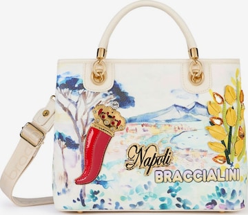 Borsa a mano 'Cartoline Napoli' di Braccialini in colori misti: frontale