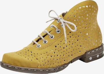 Rieker Lace-Up Shoes 'M1835' in Yellow: front