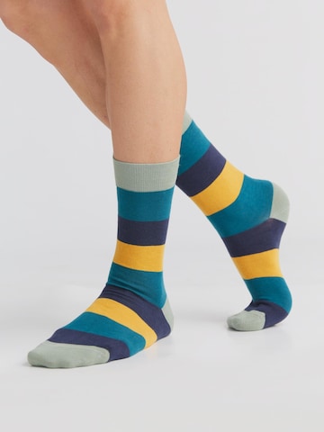 Albero Natur Socks 'Bio-Baumwoll-Socken mit längerem Bündchen - 4er Pack' in Green