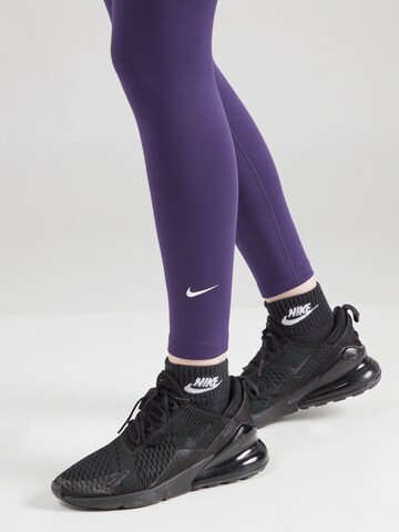 NIKE Skinny Sportbroek 'ONE' in Lila