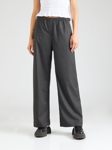 Wide Leg Pantalon 'Kelly' WEEKDAY en gris : devant