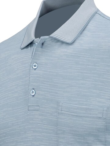 Cizgi Triko Shirt‌‌‌‌‌‌ in Blau