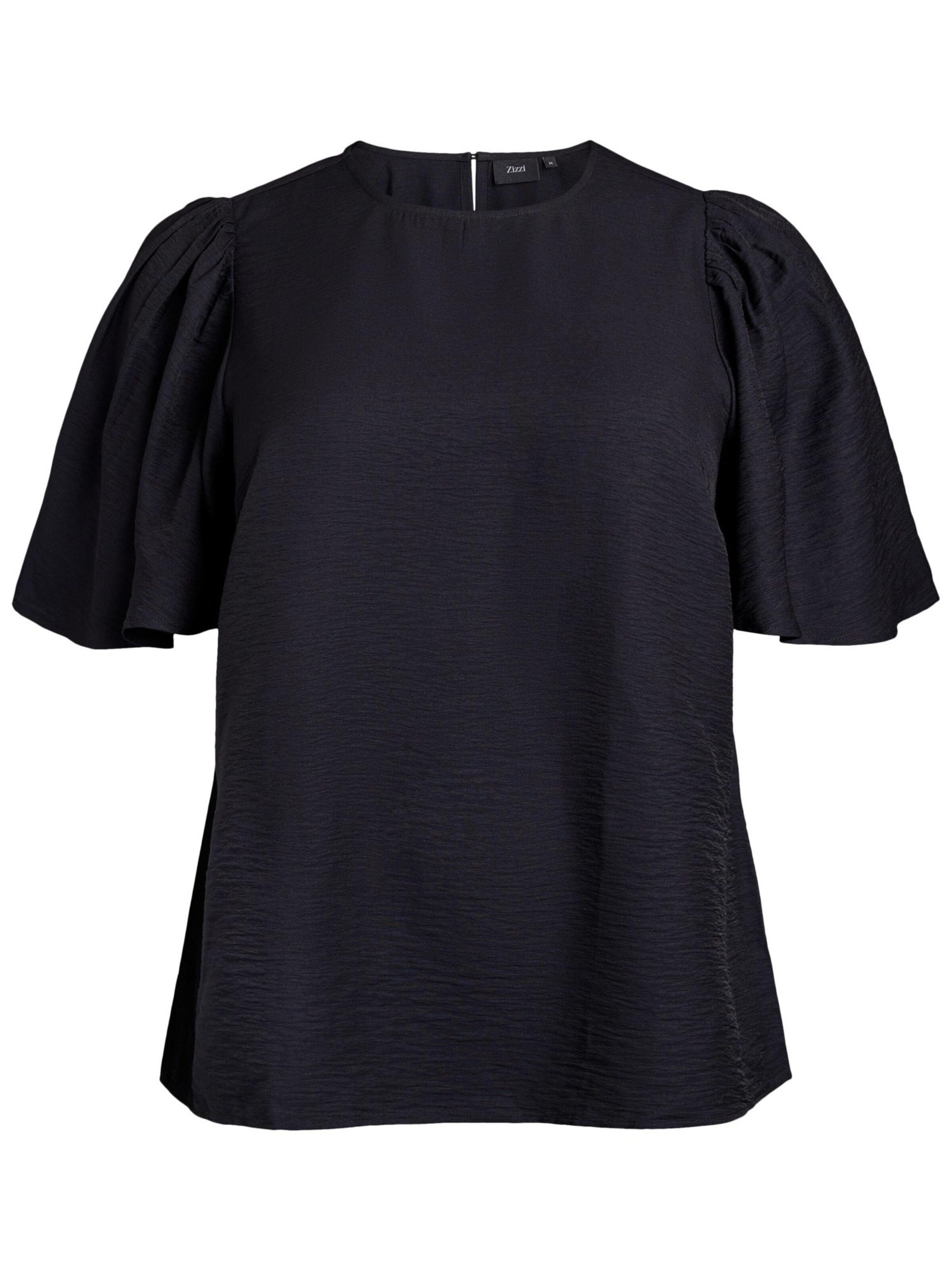 Zizzi Bluse 'Caerina' in Schwarz: Vorderseite