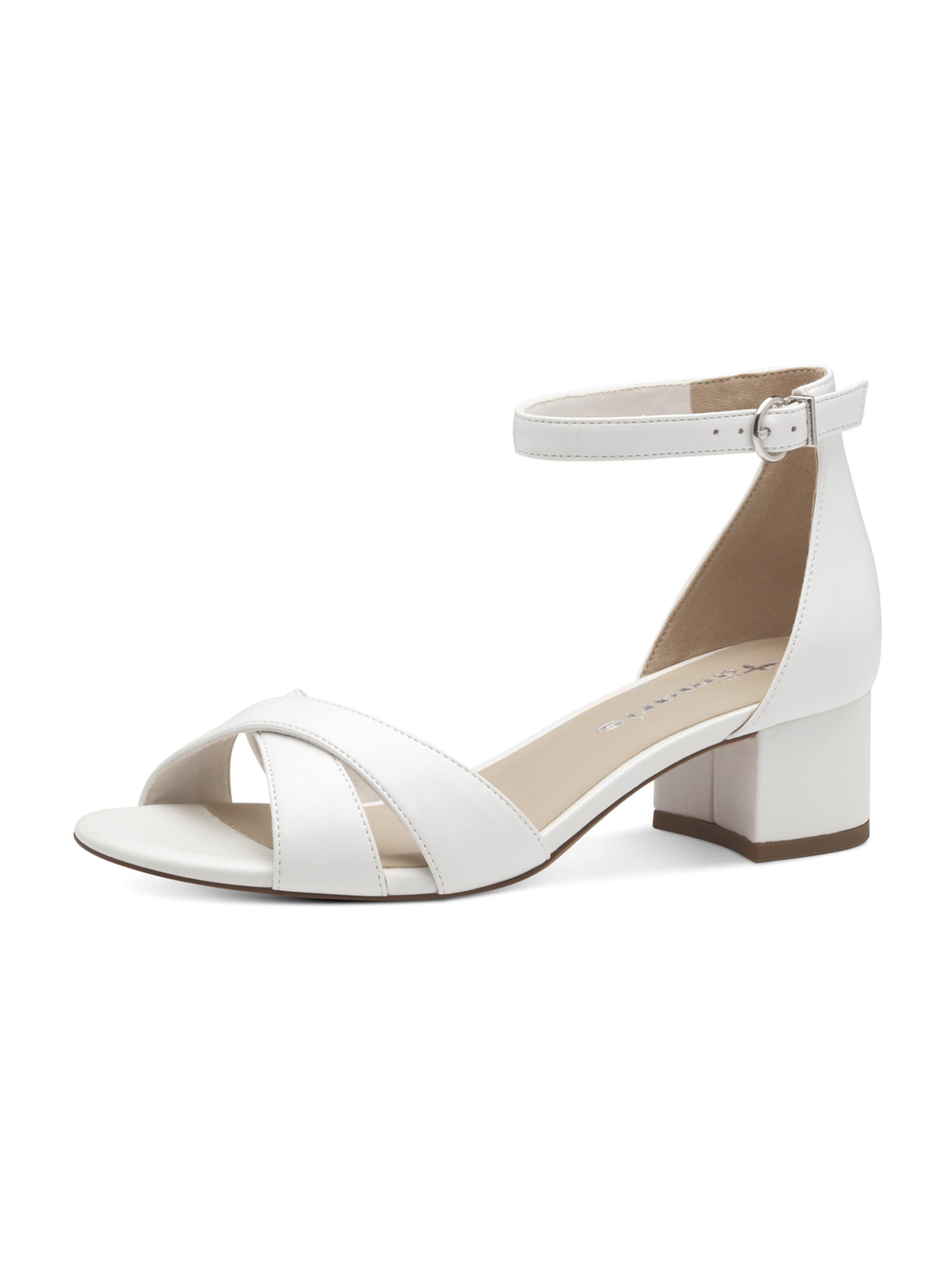 Sandales à lanières Tamaris en blanc : devant