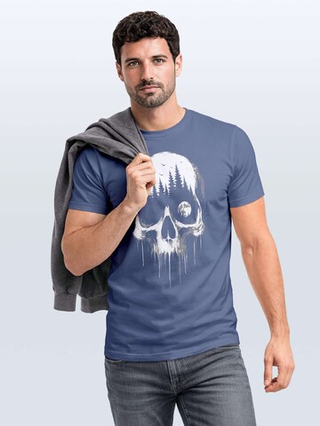 Neverless Shirt 'Skull Hiking'‌‌‌ in Blau