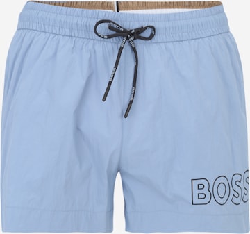 BOSS Шорти за плуване 'Mooneye' в синьо: отпред