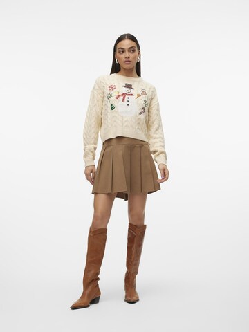 VERO MODA Pullover 'SNOWMAN' i beige