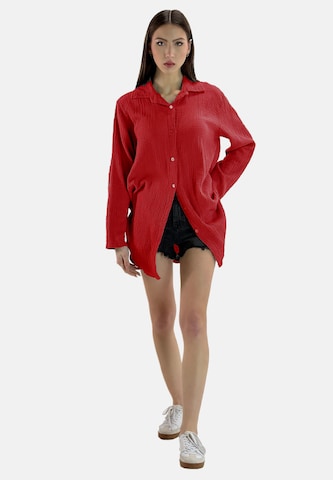 Chemisier Elara en rouge