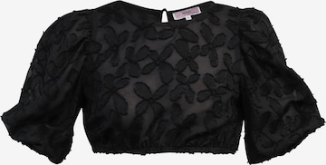 Bluză tradițională (Oktoberfest) 'Karlstein' de la MARJO pe negru: față