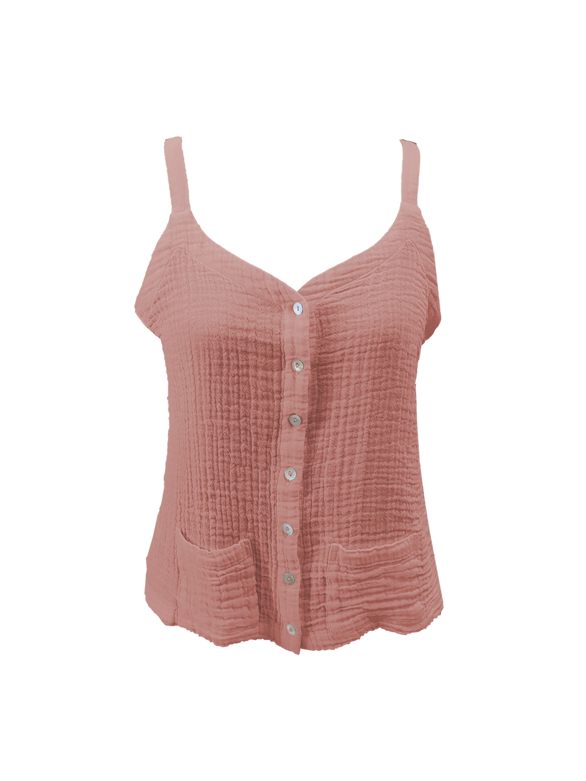 Haris Cotton - Top 'Haris' en marrón: frente