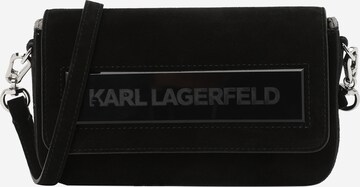 Borsa a spalla 'IKON' di Karl Lagerfeld in nero: frontale