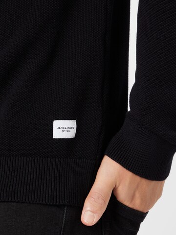 JACK & JONES Knit Cardigan 'HILL' in Black