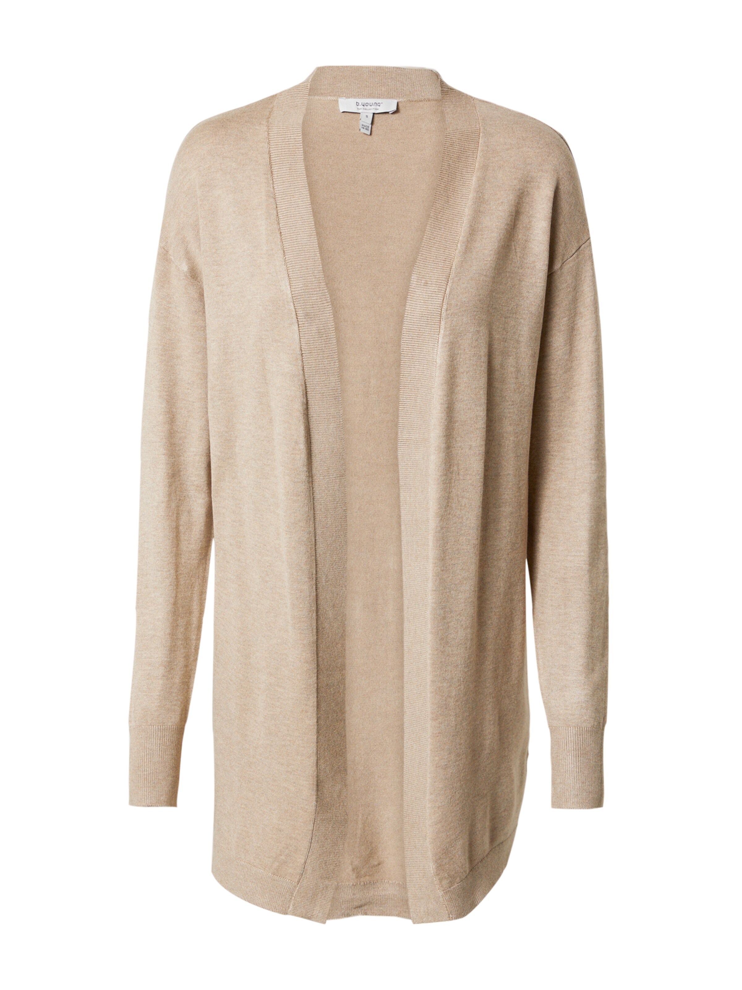 b.young Gebreid vest 'BYMmpimbah' in Beige: voorkant