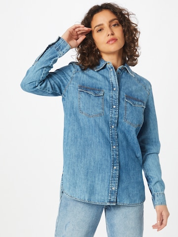 GUESS Blouse 'SEXY WESTERN' in Blue: front
