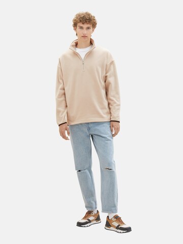 TOM TAILOR DENIM Sweatshirt in Beige