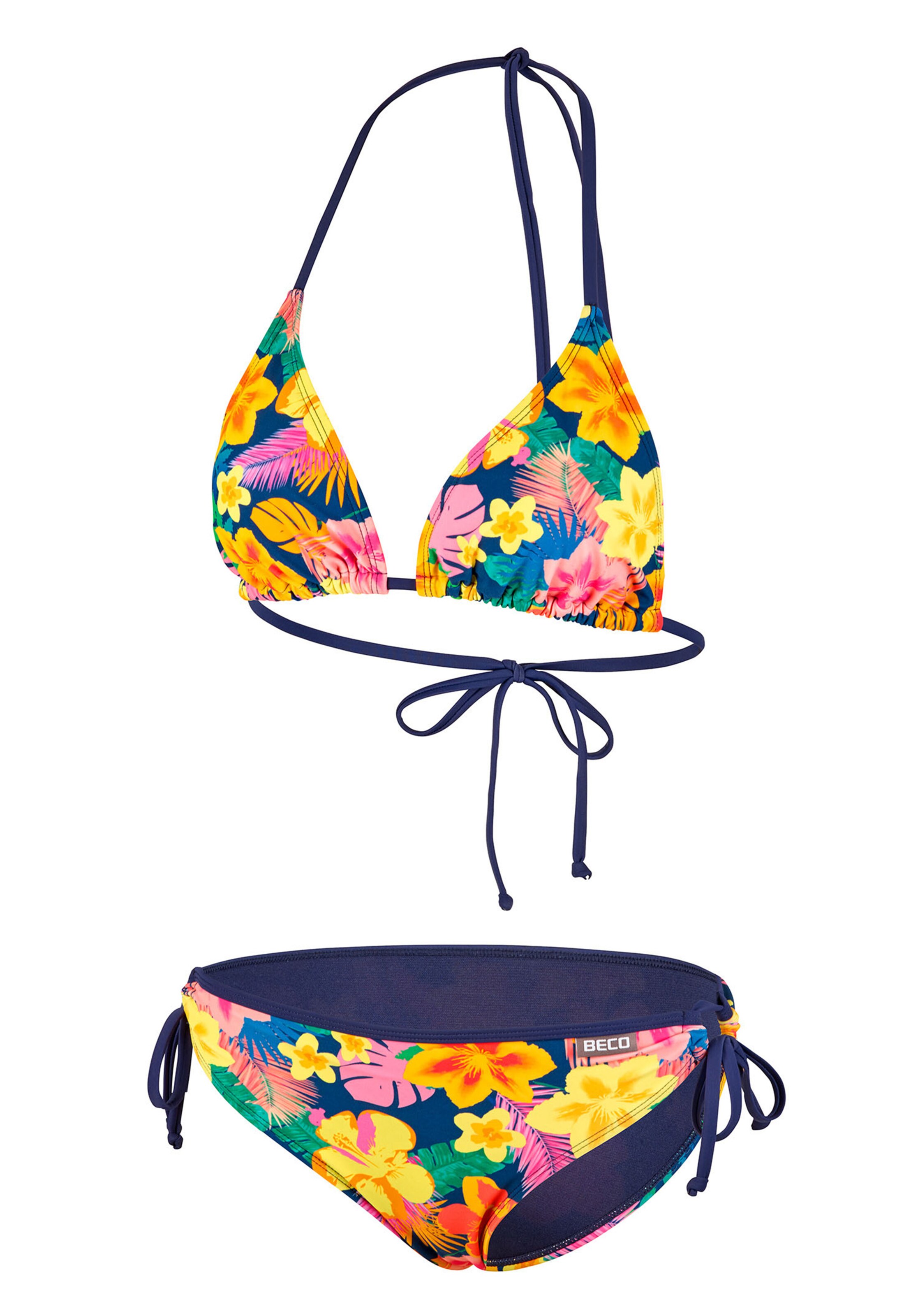 BECO the world of aquasports Triangel Bikini 'Summer Flowers' in Orange