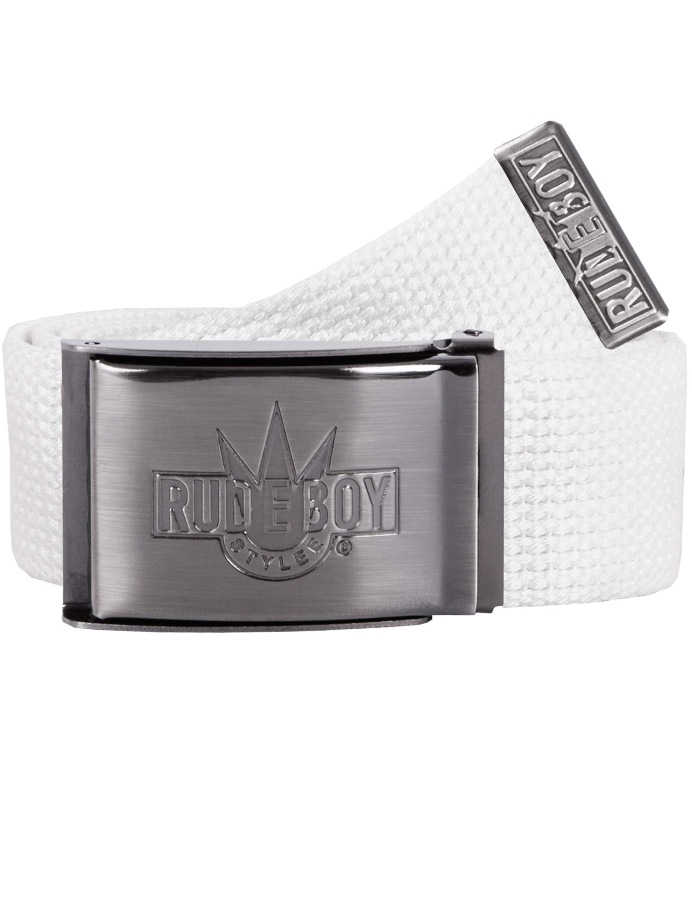 Rudeboy Stylee Belt 'Classic Rudeboy' in White: front