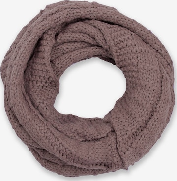 styleBREAKER Loop scarf 'Strick Loop mit Karomuster' in Purple: front