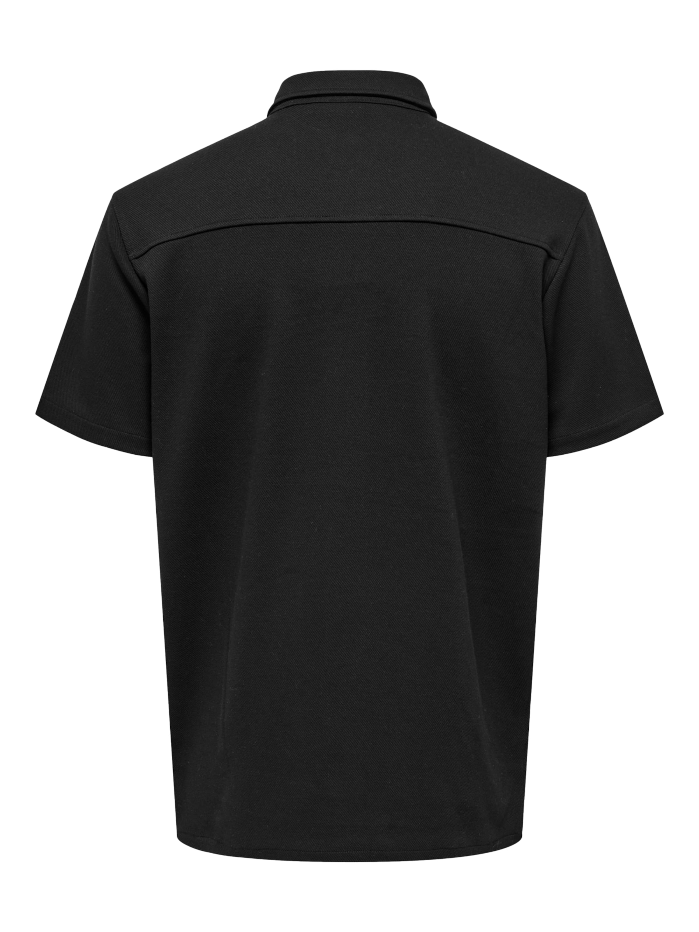 Coupe regular Chemise 'Newkodyl' Only & Sons en noir