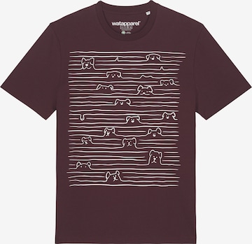 Maglietta 'Doodle Dogs' di Watapparel in rosso: frontale