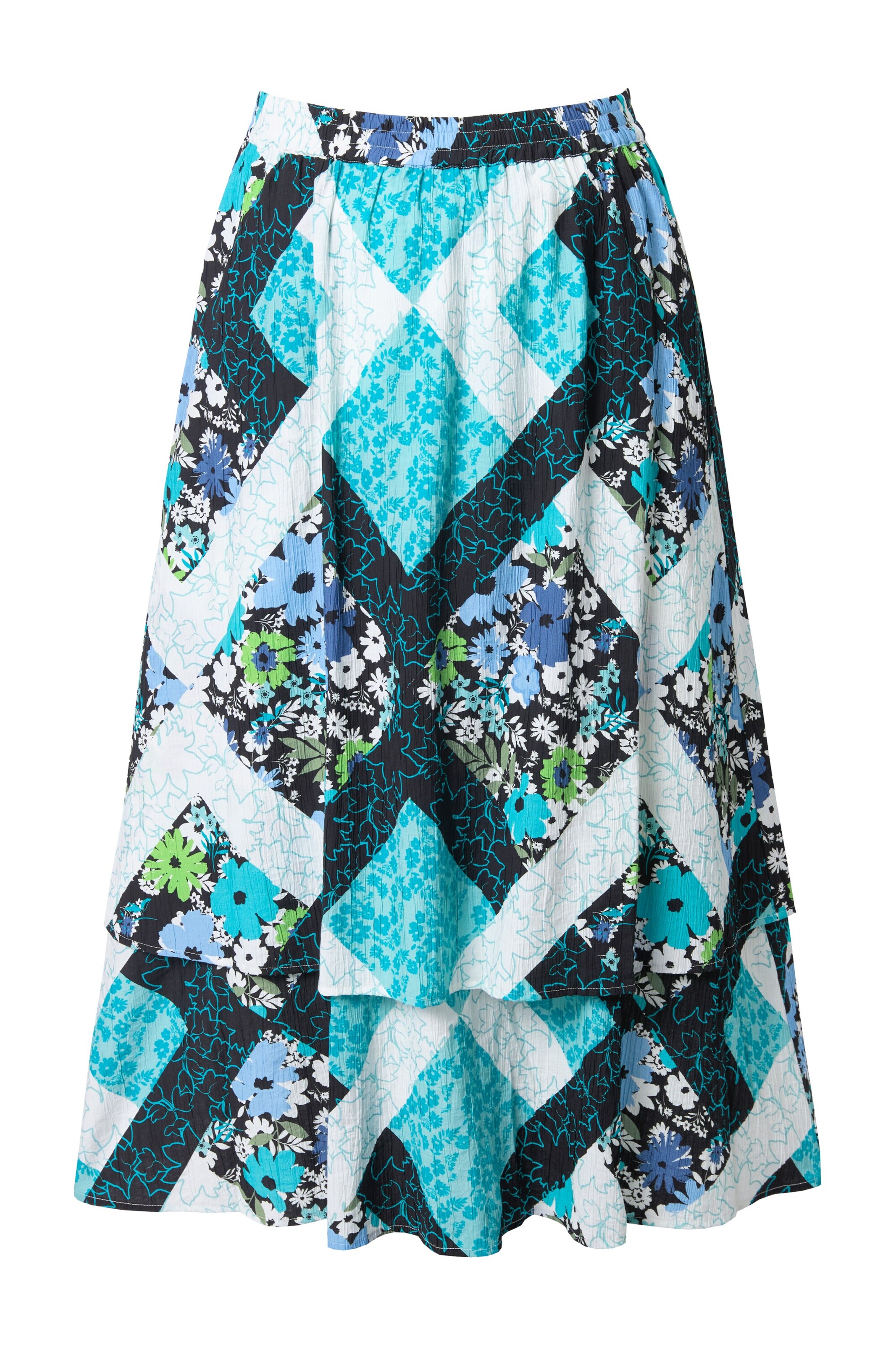 Ulla Popken Rock in Blau: Vorderseite