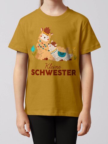 watabout.kids Shirt 'Lama Kleine Schwester' in Geel