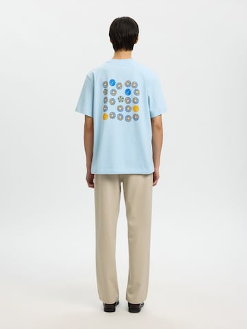 SELECTED T-shirt 'SLHMAX' i blå