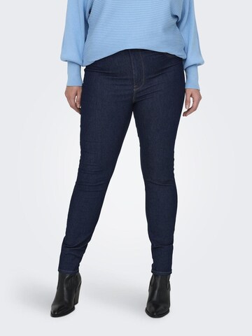 ONLY Carmakoma Skinny Jeans in Blauw: voorkant