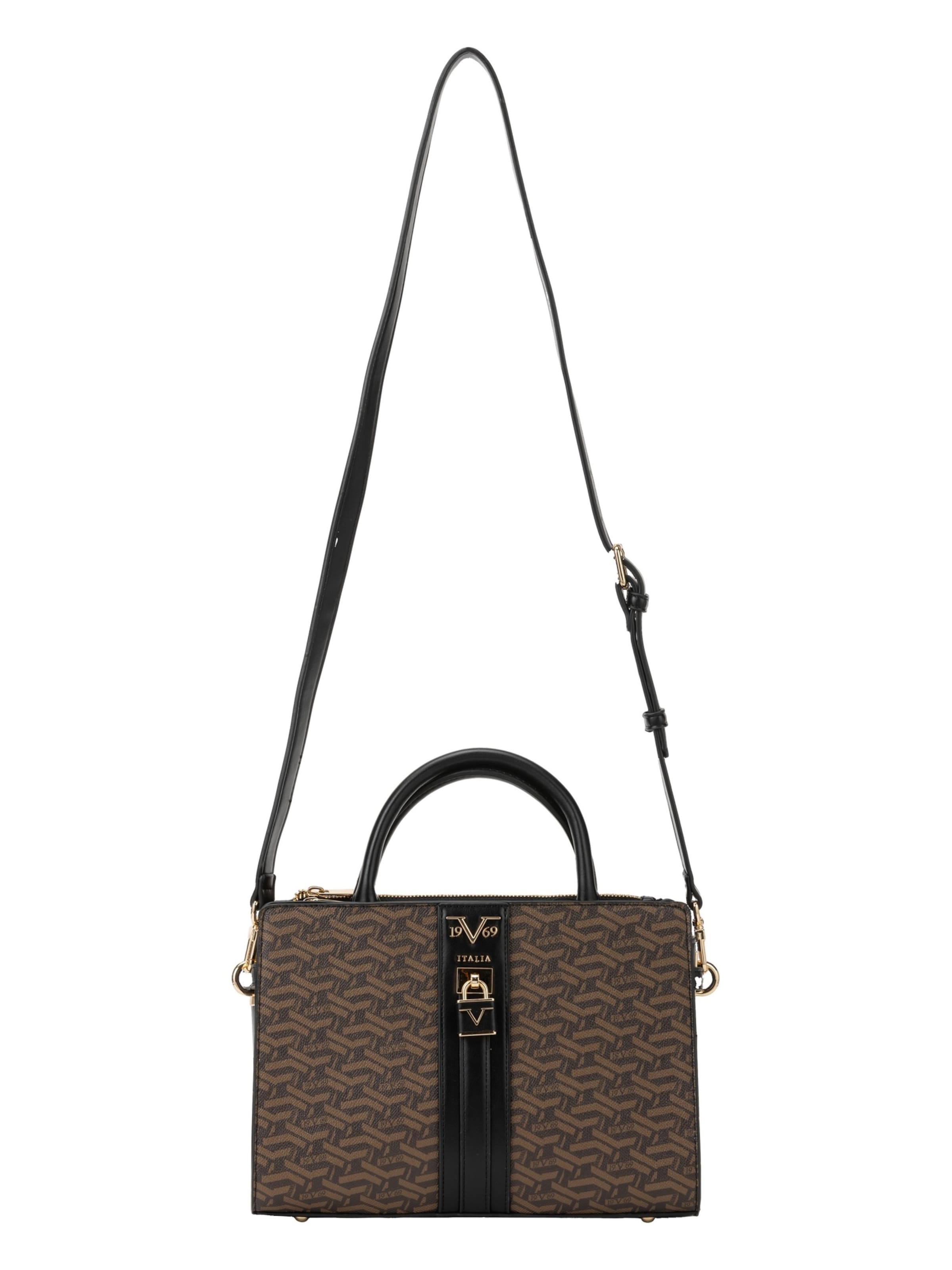 19V69 ITALIA Чанта с презрамки 'Lisana Aop' в кафяво: отпред
