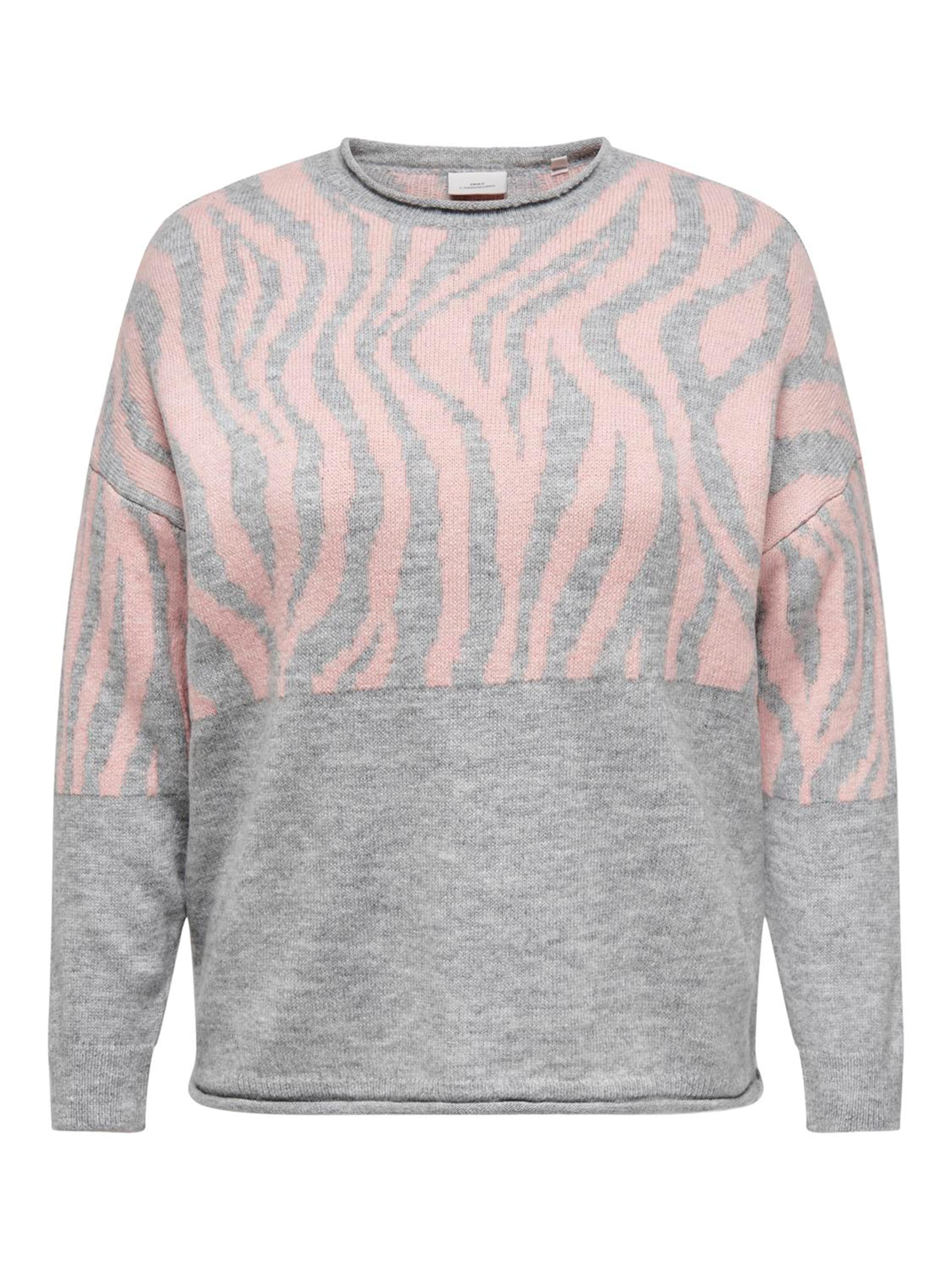 ONLY Carmakoma Pullover 'CARJade' in Grau: Vorderseite