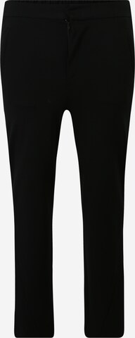 ONLY Carmakoma Slim fit Trousers 'GOLDTRASH' in Black: front