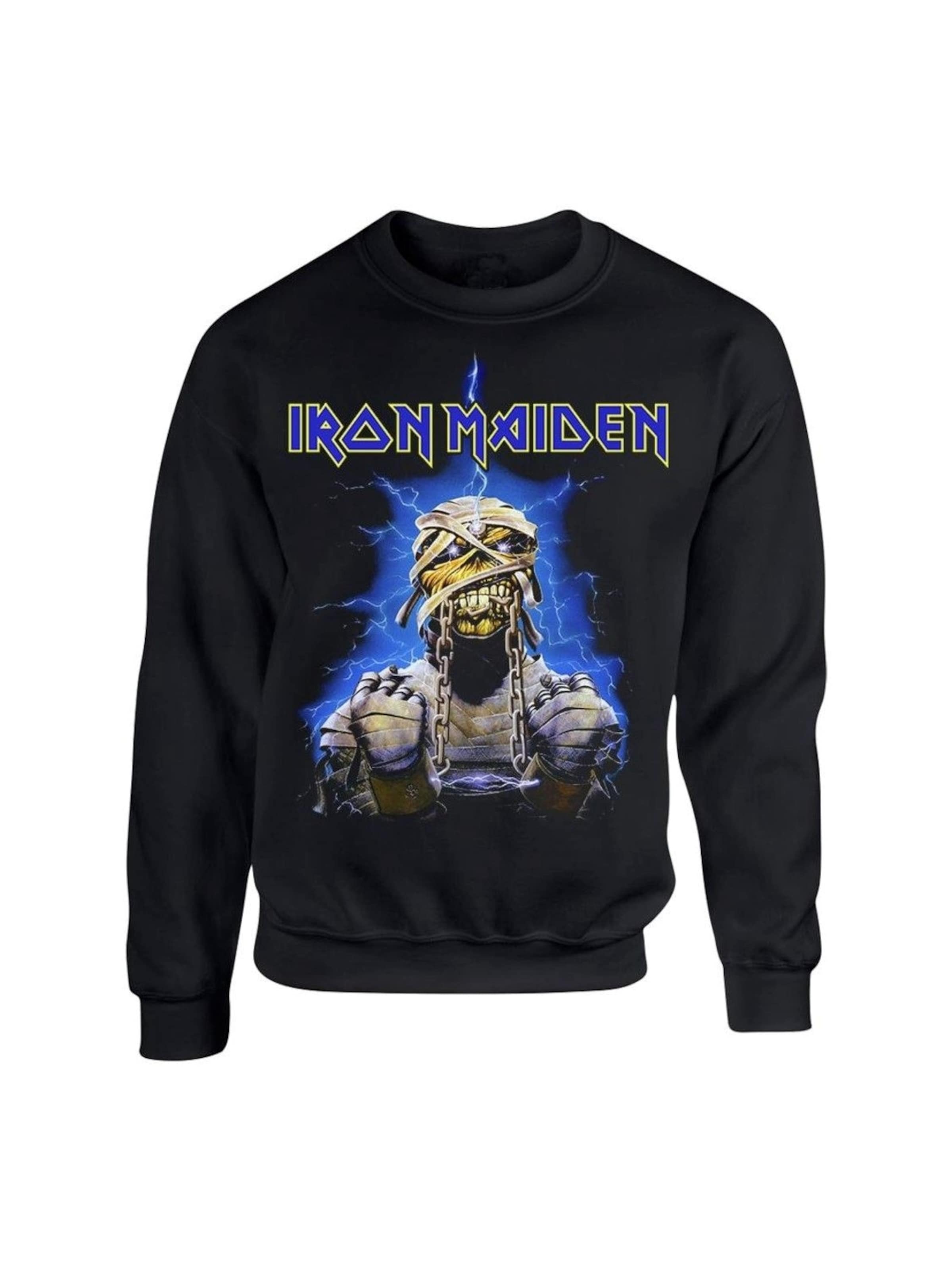 Iron Maiden Sweatshirt 'Iron Maiden Mummy Back  Sweatshirt' i svart: framsida
