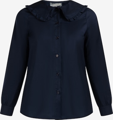DreiMaster Vintage Blouse in Blauw: voorkant