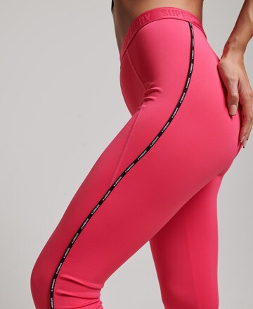 Superdry Skinny Workout Pants in Red