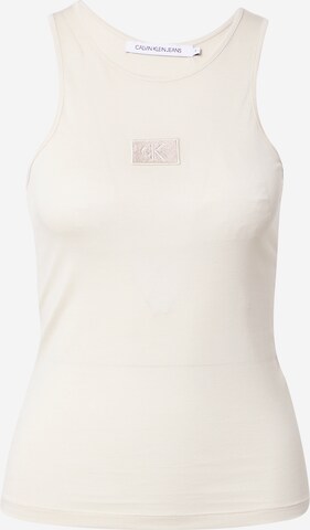 Calvin Klein Jeans Top in Wit: voorkant