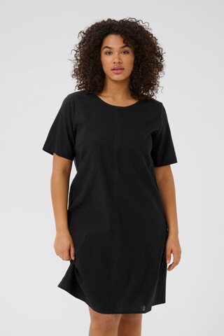 KAFFE CURVE Jurk 'Bella May' in Zwart: voorkant