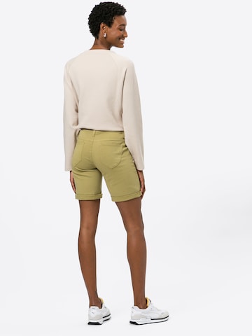 TOM TAILOR Skinny Shorts 'Alexa' in Grün