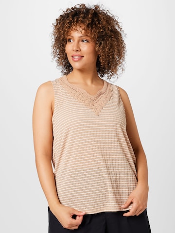 ONLY Curve Top 'TANIA' in Beige: front