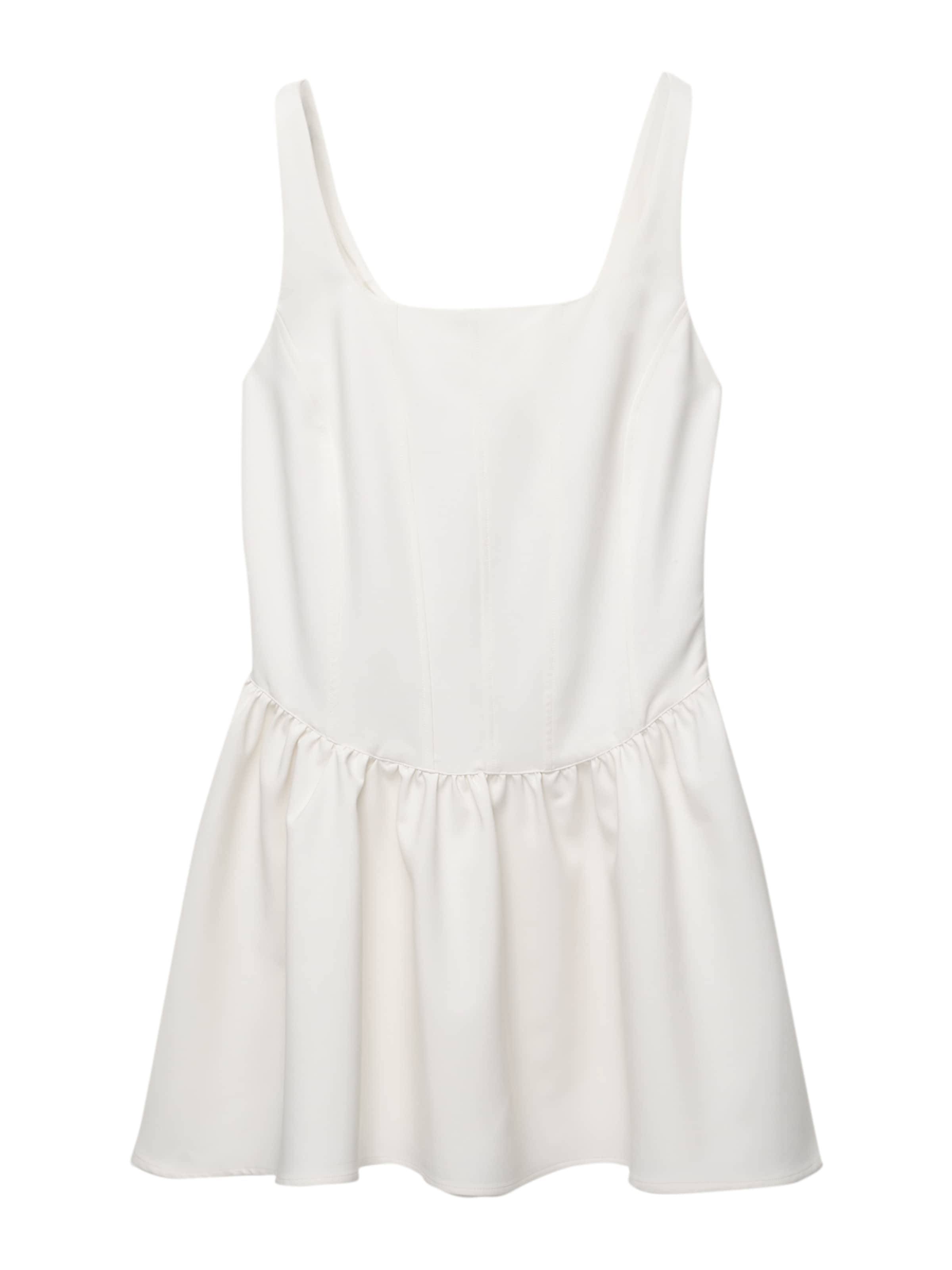 Robe Pull&Bear en blanc : devant