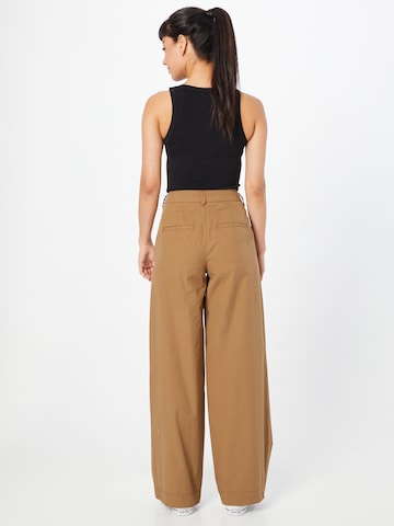 Wide Leg Pantalon à pince s.Oliver en marron