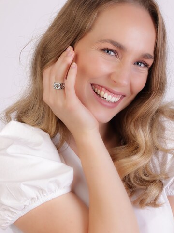 Lucardi Ring in Silver: front