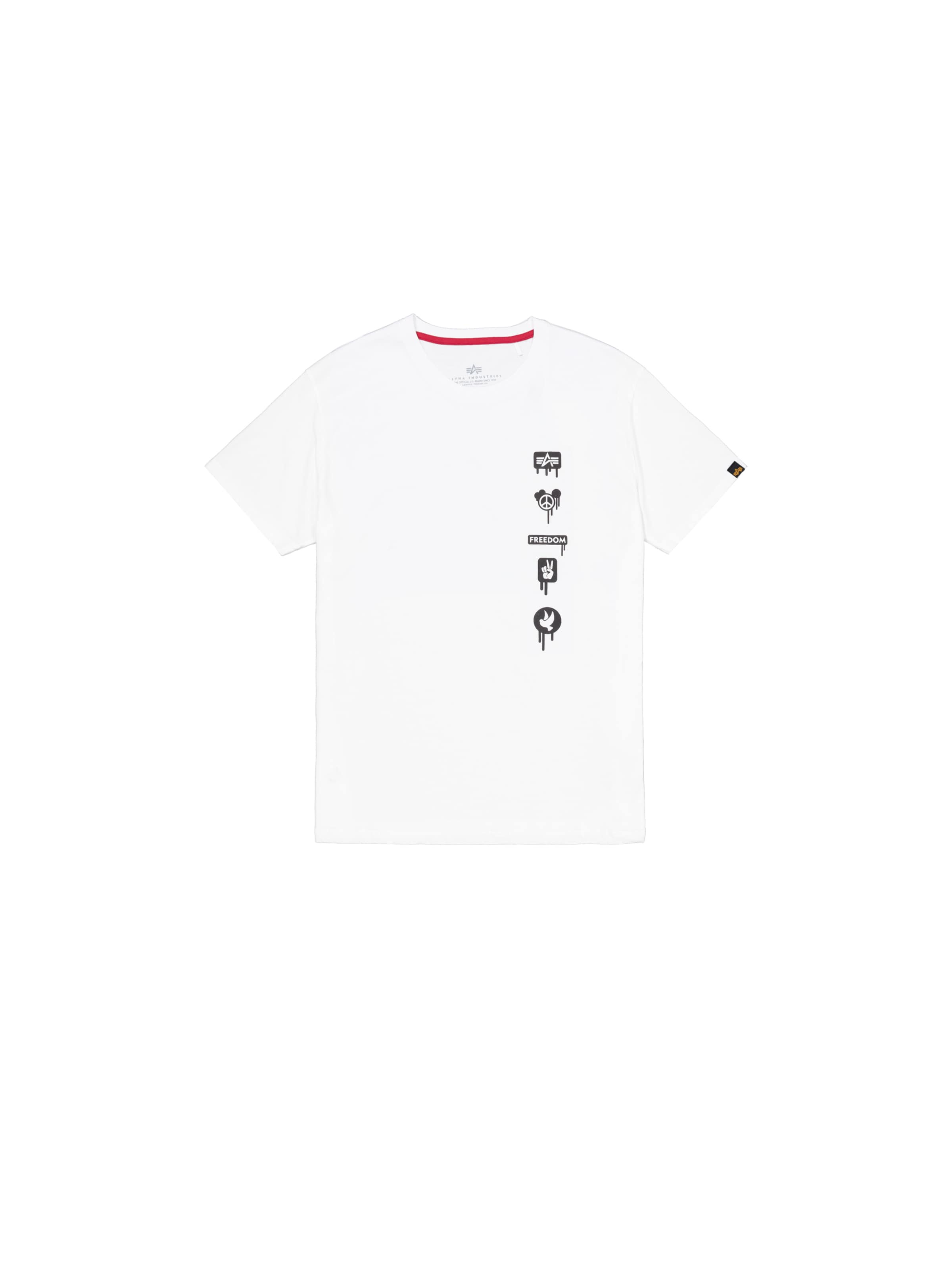 ALPHA INDUSTRIES Shirt 'Freedom' in White: front